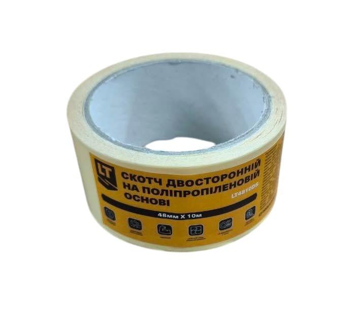 Скотч двусторонний LT на полипропиленовой основе 48 мм x 25 м (LT4825DS) Скотч двусторонний LT на полипропиленовой основе 48 мм x 25 м (LT4825DS)