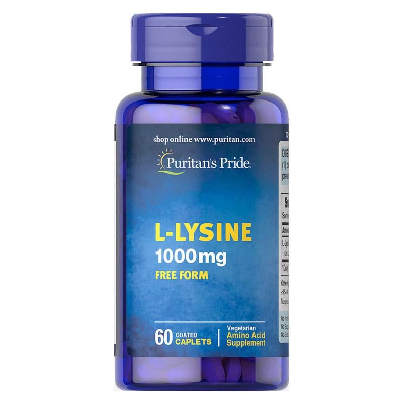 Лизин L Puritan's Pride L-Lysine 1000 mg 60 caplets