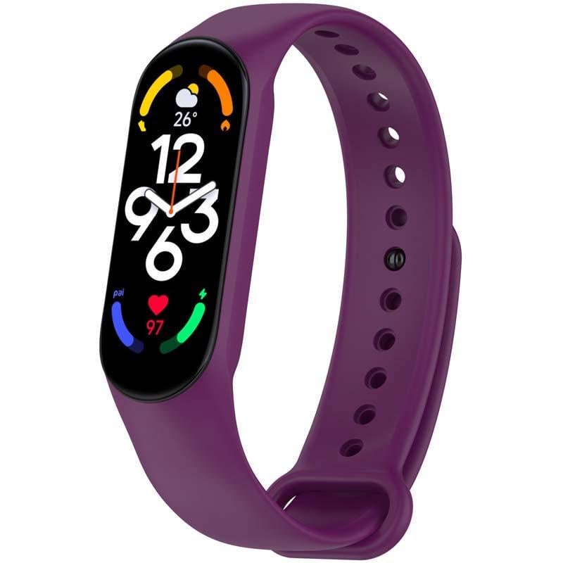 Ремінець силіконовий для Xiaomi Mi Band 7/6/5/4/3 Фіолетовий (00000077052_9)