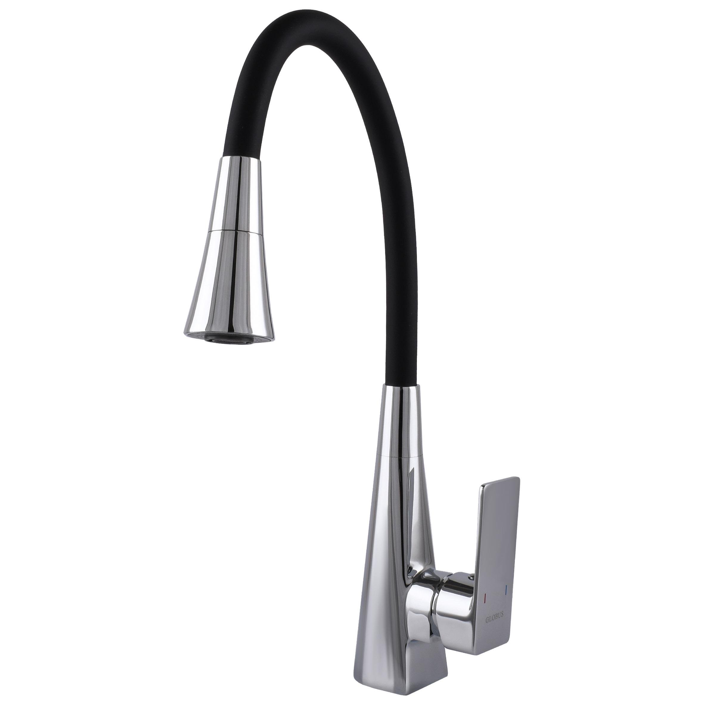 Смеситель для кухни Globus Lux Niagara 000029877 с гибким изливом Черный (246810)