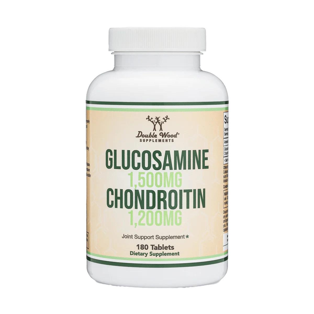 Глюкозамін та хондроїтин Double Wood Glucosamine Chondroitin 1500 mg 1200 mg 180 таблеток