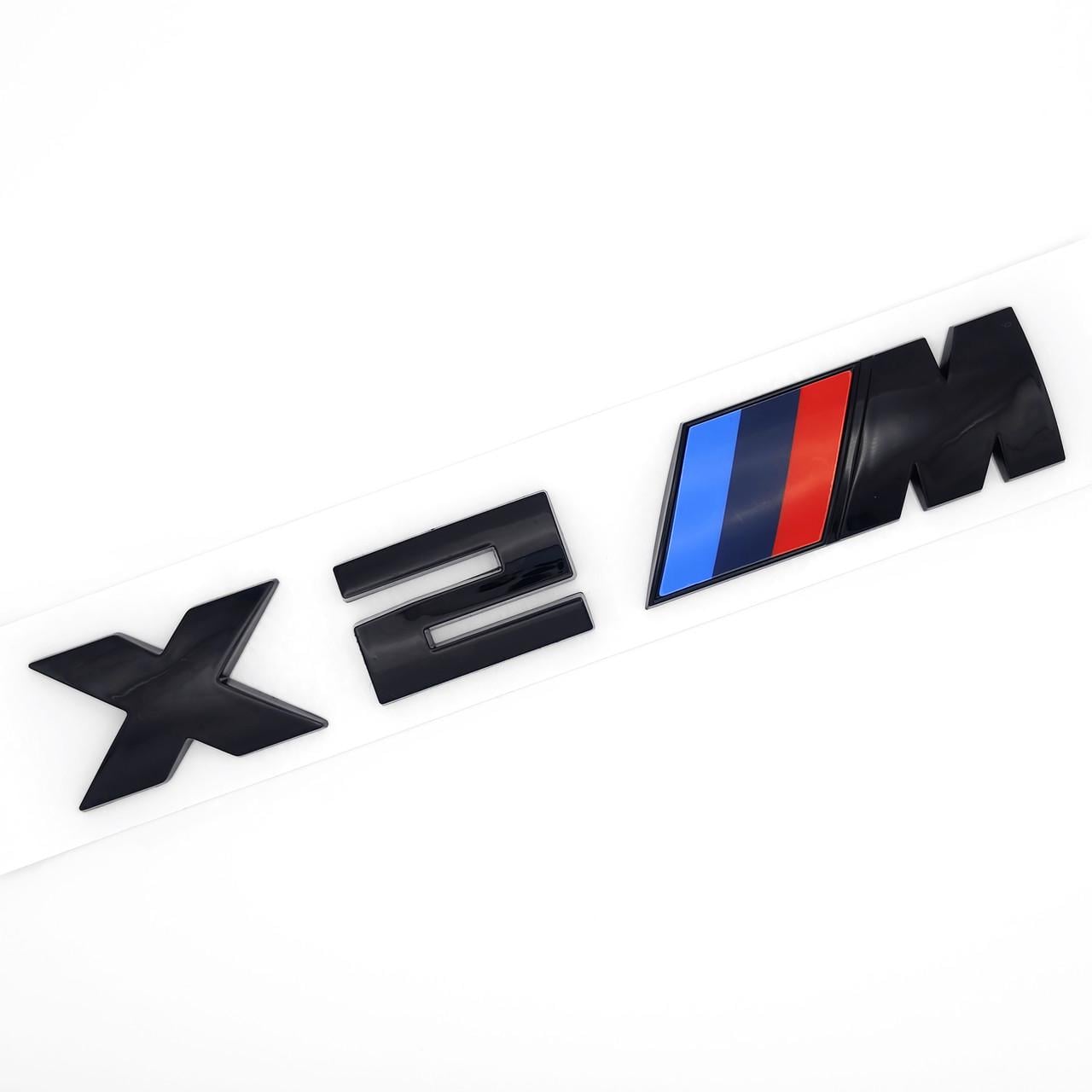 Эмблема надпись X2 M BMW 17х2,7 см ABS Черный глянцевый (3038090035)