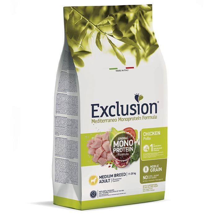 Корм сухой Exclusion Chicken Medium Breed для взрослых собак средних пород 3 кг