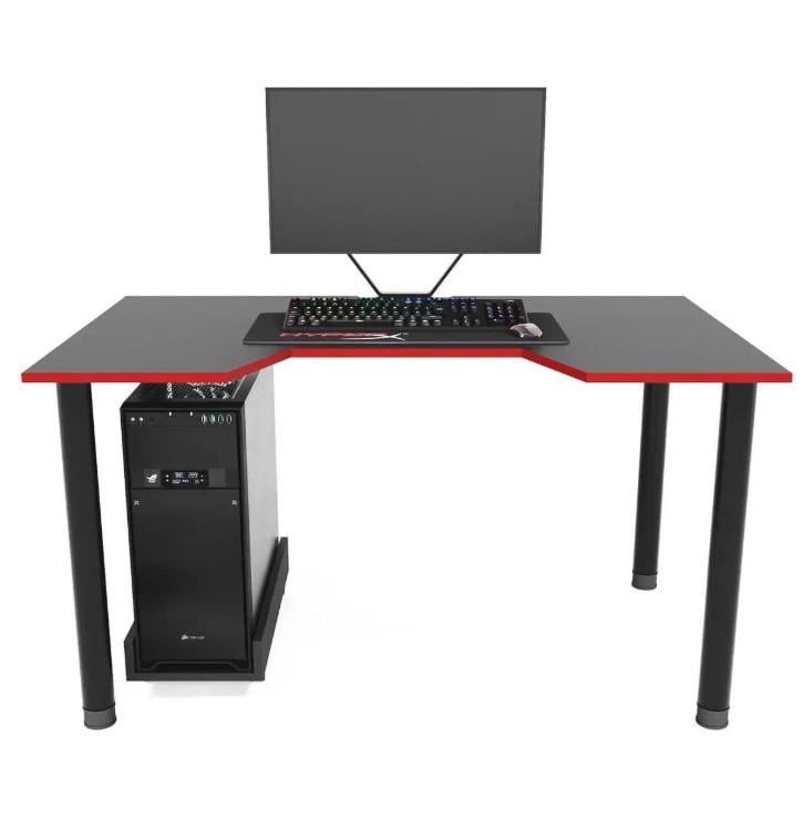 Геймерский стол X12 минимальный дизайн 120 см Черный с красным
