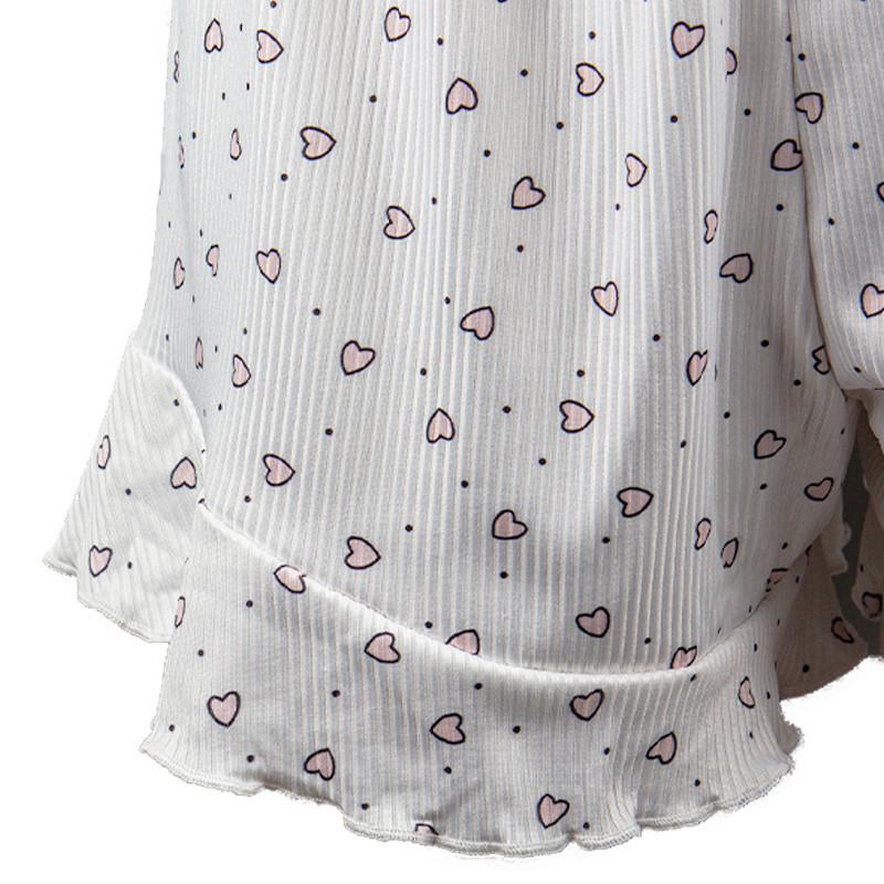 Пижама-комплект женская Lesko SM240426DHX6 Сердечки футболка и шорты L Белый (28525542) - фото 5 Пижама-комплект женская Lesko SM240426DHX6 Сердечки футболка и шорты L Белый (28525542) - фото 5