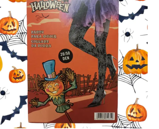 Колготки на Хэллоуин с паутиной 20-50 den S Черно-белый (28748749) - фото 3 Колготки на Хэллоуин с паутиной 20-50 den S Черно-белый (28748749) - фото 3