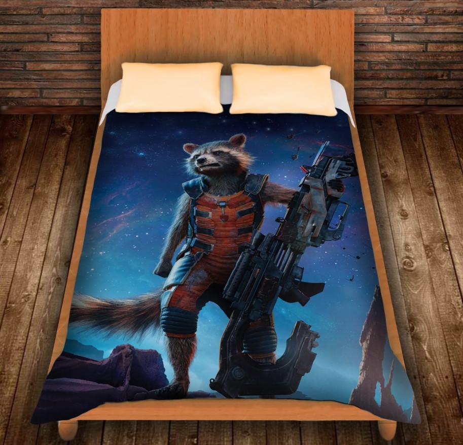 Плед с 3D принтом Ракета Галактики Стражи 150x200 см (epi_0047)