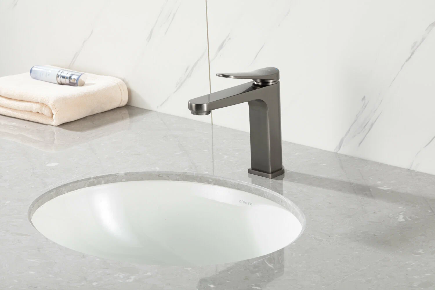 Смеситель для умывальника Gappo G1010-9 Графит (1055621) - фото 3 Смеситель для умывальника Gappo G1010-9 Графит (1055621) - фото 3