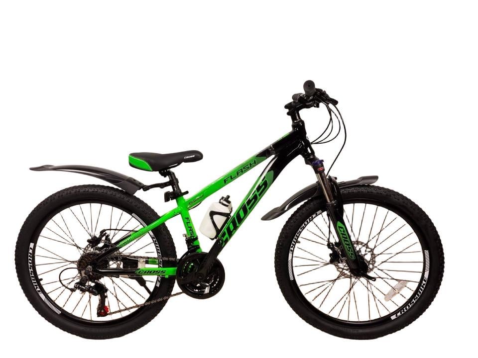 Велосипед Cross Flash 2025 24" 12" Зелено-Черный
