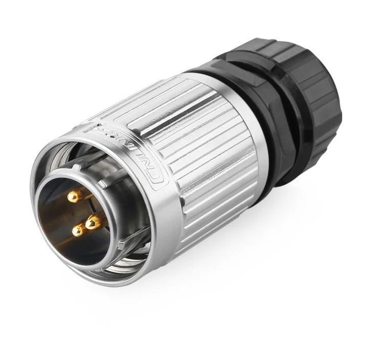 Роз'єм герметичний CNLINKO 3 pin YW-20-C03PE-03-001 IP67 штекер (2667603173)