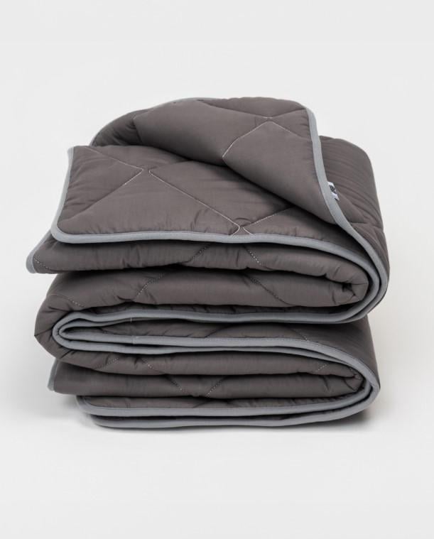 Одеяло из овечьей шерсти мериносов MERINO всесезонное поплин 140х200 см Графитовый (HLZ246PG) - фото 3