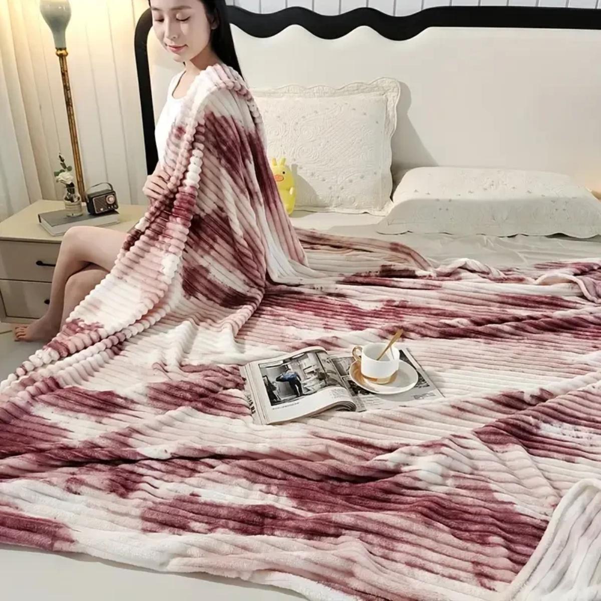 Плед Koloco Шарпей мраморный евро 200х230 см Красный (41816) - фото 2 Плед Koloco Шарпей мраморный евро 200х230 см Красный (41816) - фото 2