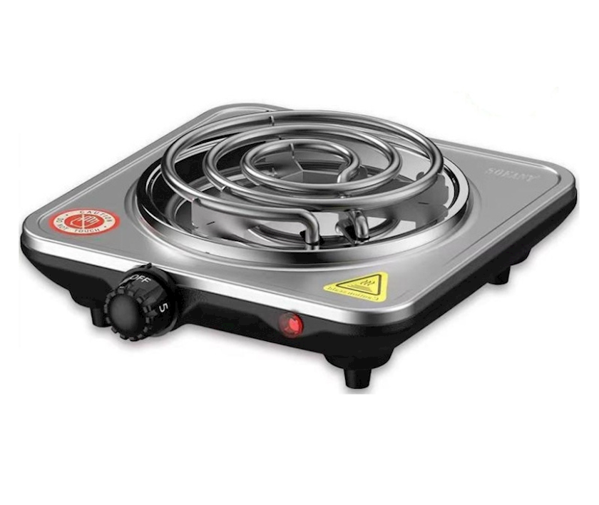 Настольная плита Sokany SK-5114 на одну конфорку из нержавеющей стали 1000 Вт Серый Настольная плита Sokany SK-5114 на одну конфорку из нержавеющей стали 1000 Вт Серый