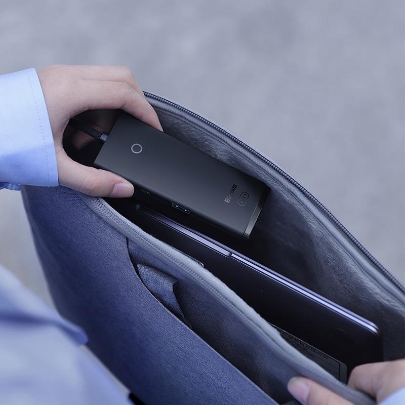 USB-хаб BASEUS Lite Series 4-Port Type-C HUB Adapter Type-C to USB 3.0х4 25 см Black (WKQX030301) - фото 10