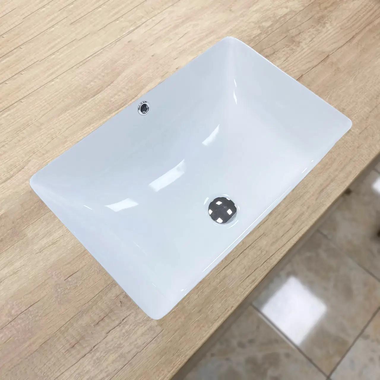 Раковина врізна VBI Melfi прямокутна 385x585 мм Білий (RM-VBI-018026) - фото 4 Раковина врізна VBI Melfi прямокутна 385x585 мм Білий (RM-VBI-018026) - фото 4