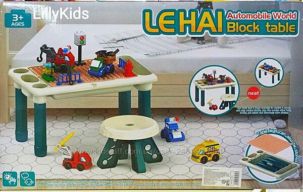 Конструктор-столик 6314 2в1 стульчик 77 элементов (1724870326)