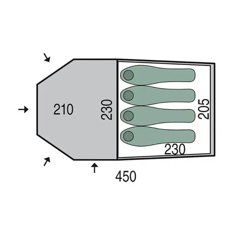 Намет чотиримісний Pinguin Storm 4 Duralu Green (PNG 147) - фото 2