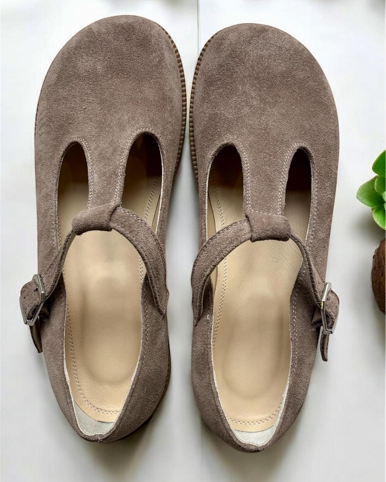 Сандалии MARANDI Mary Jane анатомические женские натуральная замша р. 37 24 см Капучино (Color-Mary-37-Capuchino) - фото 3