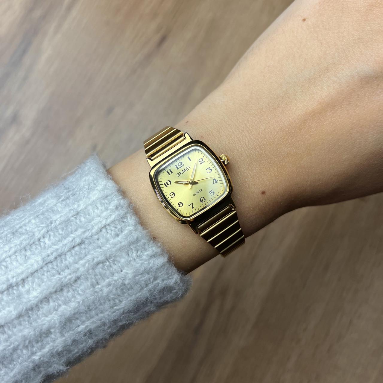 Годинник жіночий металевий Skmei з цифрами Золотистий (z065-3) - фото 2 Годинник жіночий металевий Skmei з цифрами Золотистий (z065-3) - фото 2