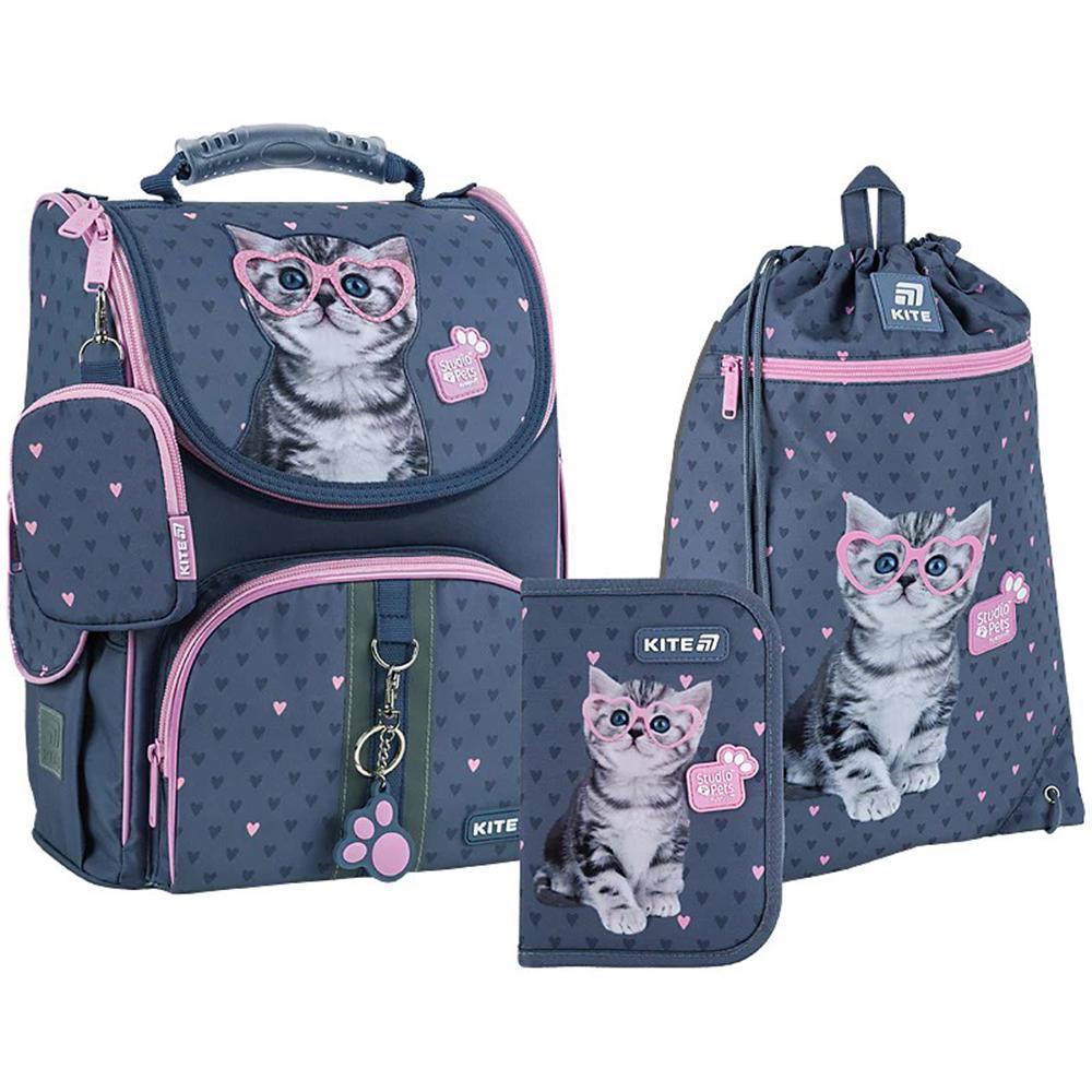Школьный набор KITE Studio Pets рюкзак/пенал/сумка для обуви (SET_SP25-501S)
