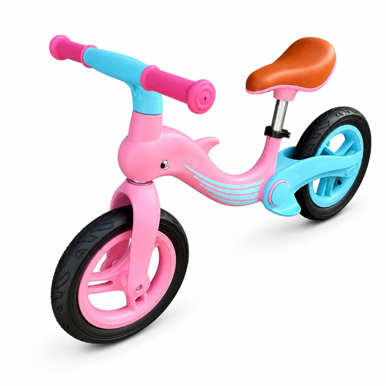 Биговел детский биговел BALANCE BIKE Dolphin с регулируемым сиденьем и EVA колесами Pink (M1041)