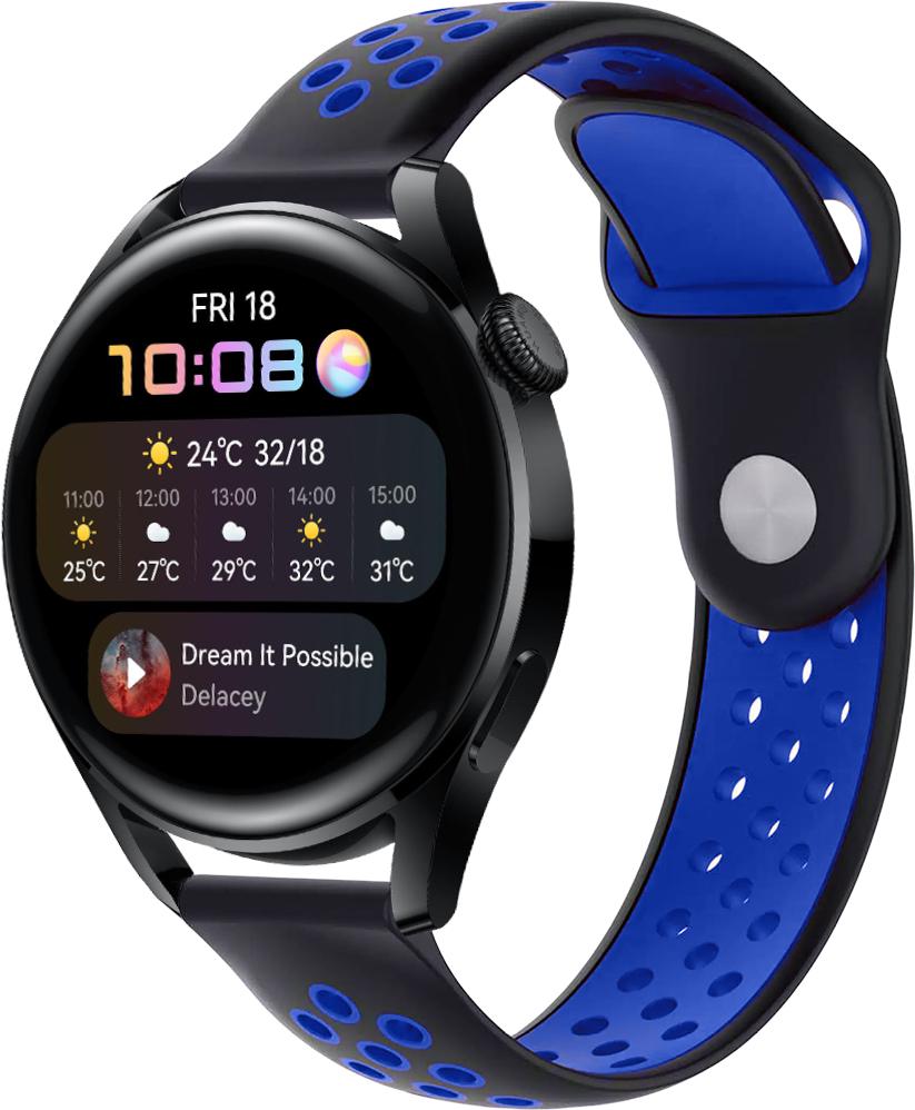 Ремешок Sport для Huawei Watch 3 22 мм Black/Blue (23053-43)