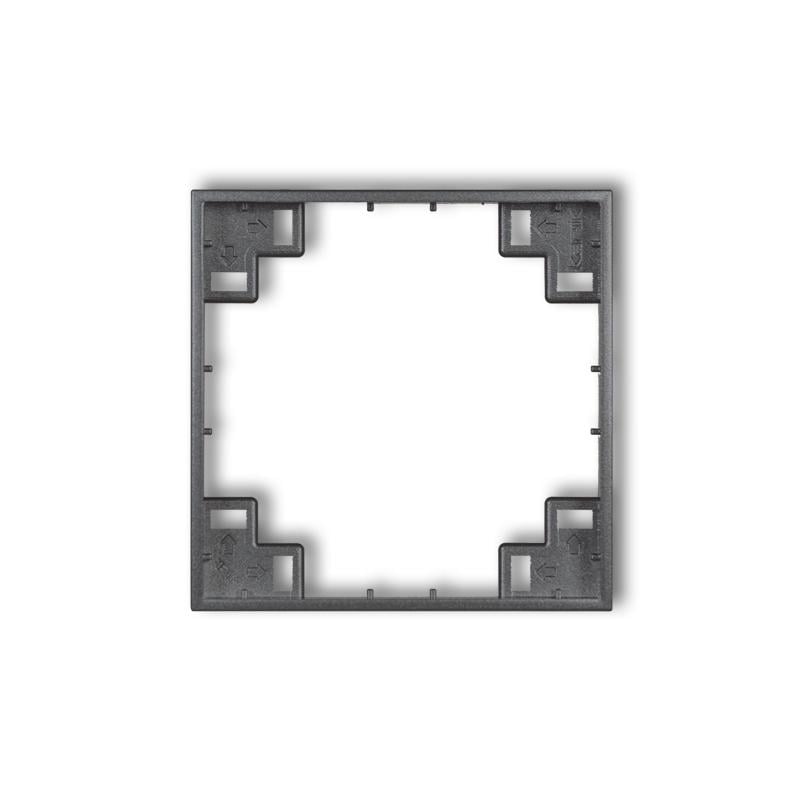 Рамка проміжна Karlik Mini для розетки вимикача одномісна Графітовий (11MRP-1)