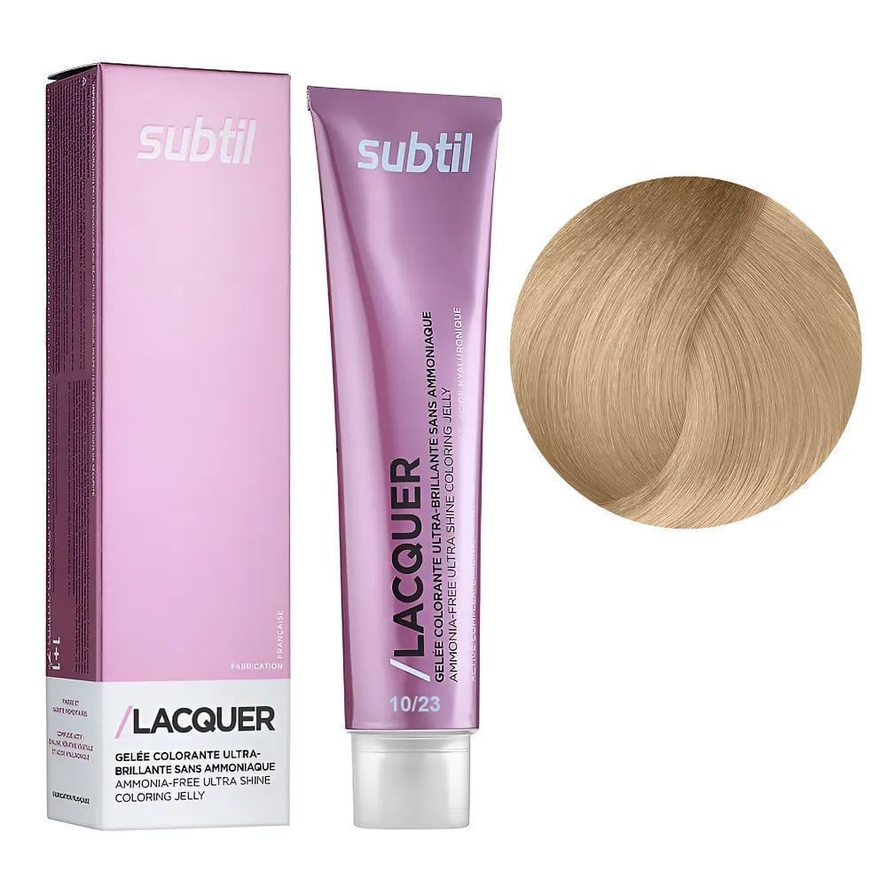 Краска гелевая безаммиачная для волос Subtil Lacquer 10.23 Экстрасветлый ирисовый блондин золотистый 60 мл