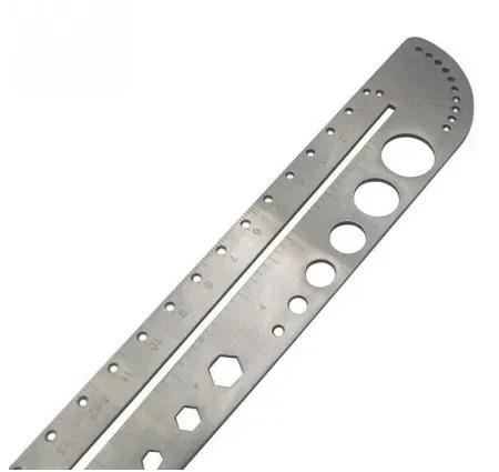 Линейка разметочная стальная многофункциональная с отверстиями 260 мм (28545799) - фото 5 Линейка разметочная стальная многофункциональная с отверстиями 260 мм (28545799) - фото 5