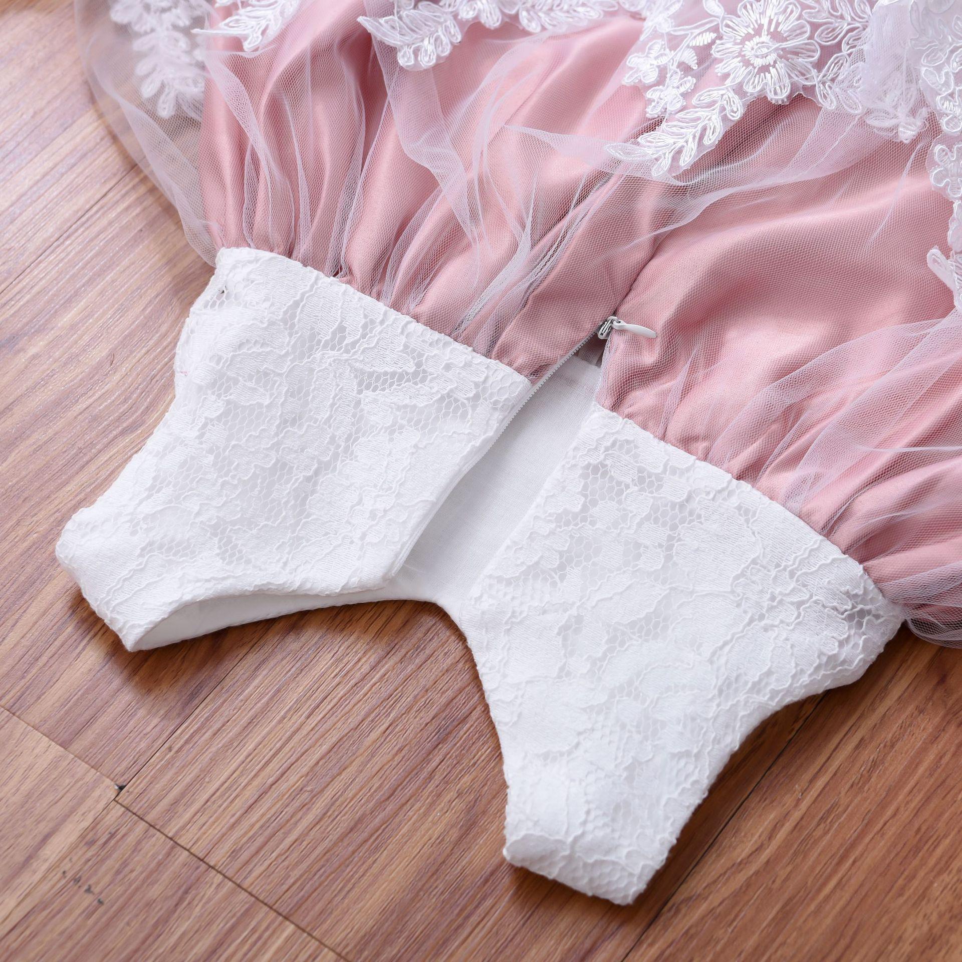 Сукня дитяча святкова Katy Kids Кетта з мереживом та великим бантом та пов'язка 80 см Біло-ліловий (10013220300) - фото 5