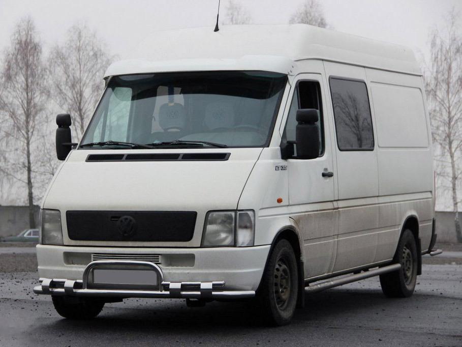 Передняя защита ST020 CAN для Volkswagen LT 1995-2006 гг. нержавеющая сталь Хром