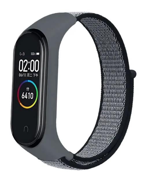 Ремінець Nylon Style BeCover для Xiaomi Mi Smart Band 7 Gray (707659) - фото 1