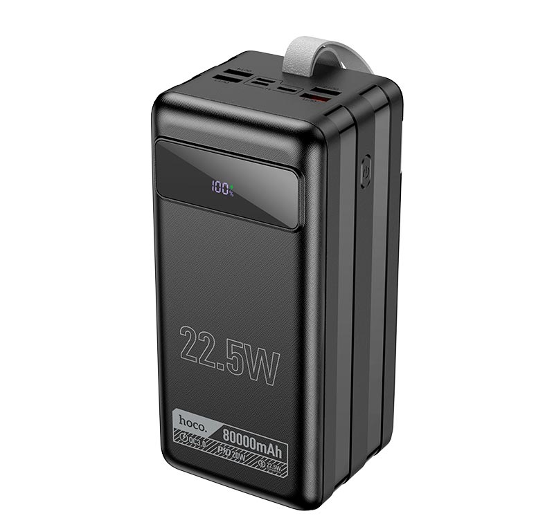 Повербанк Hoco DB50 80000 mAh 22,5W PD/QC фонарик Черный (UBN20100)