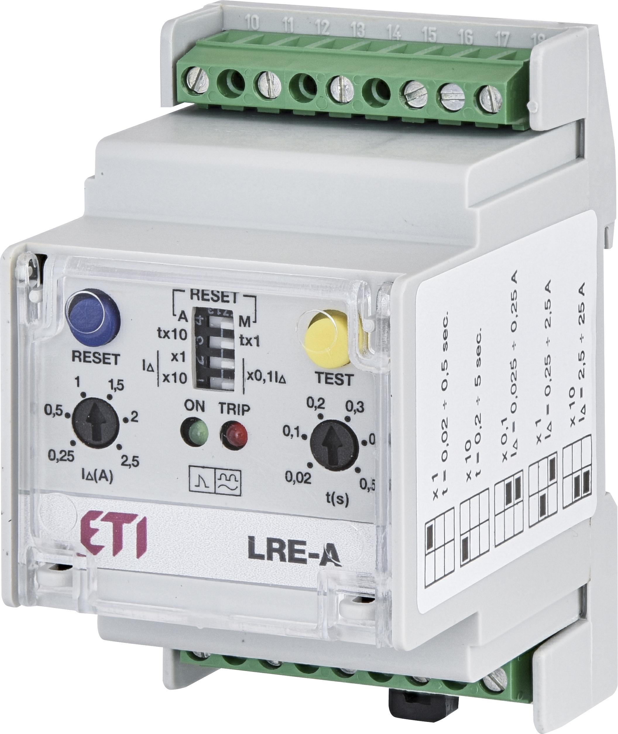 Реле витоку на землю ETI LRE-A 110-230-380V 110-380V AC/DC (4671603)