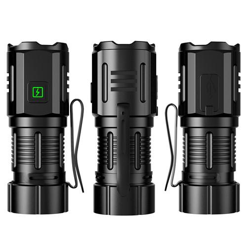 Фонарь F30-3XPG 1х16340A индикация заряда ЗУ Type-C чехол магнит Box (2259539992) - фото 8