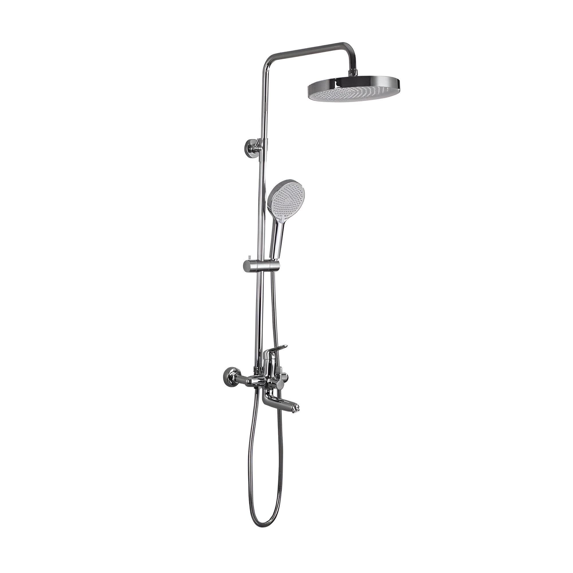 Душева система Frap F2417 вилив/перемикач на лійку/3-функції Хром (SQ-1046105) Душева система Frap F2417 вилив/перемикач на лійку/3-функції Хром (SQ-1046105)