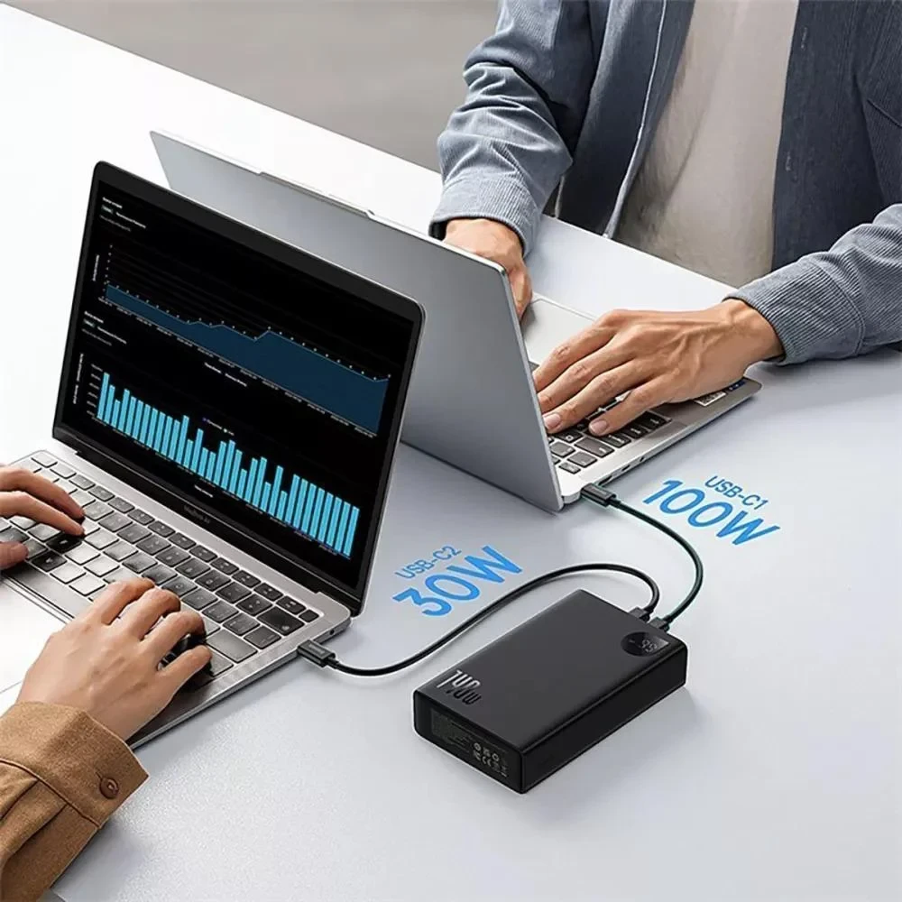 Повербанк BASEUS с быстрой зарядкой 140 W и дисплеем 24000 mAh для ноутбука - фото 2 Повербанк BASEUS с быстрой зарядкой 140 W и дисплеем 24000 mAh для ноутбука - фото 2