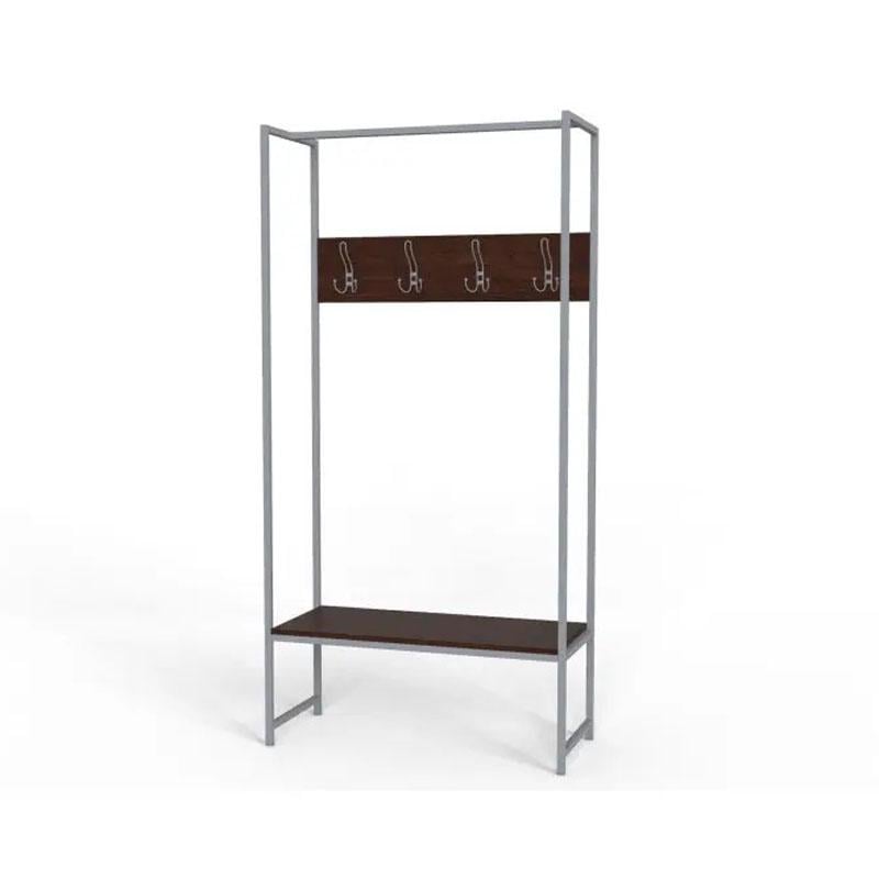 Вішалка модульна підлогова Ferrum-decor Треліс 12 ДСП 16 мм 180x90x38 см Сірий/Венге (FRD-105515)