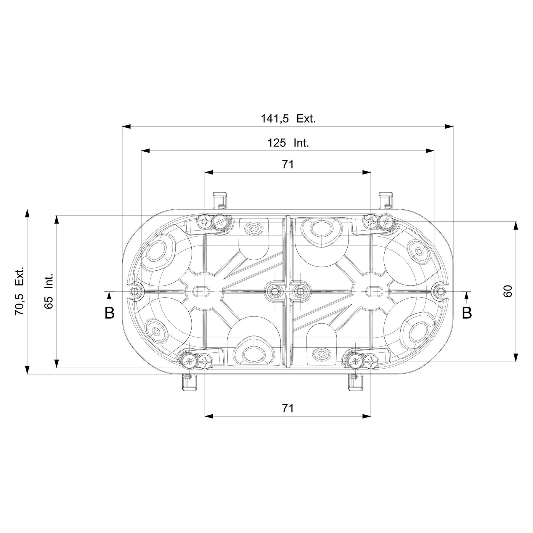 Установча коробка Domos IDE с винтами 139x68x48 мм (D70/2K) - фото 9