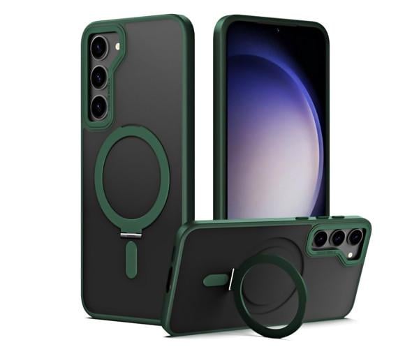 Чехол - накладка Magsafe Magnetic Ring для Samsung Galaxy S23 Plus с магнитным кольцом Зеленый