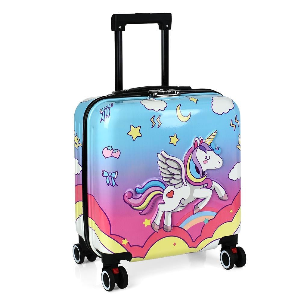 Чемодан пластиковый YG0355-04 39x47x23 см Синий (31487793)