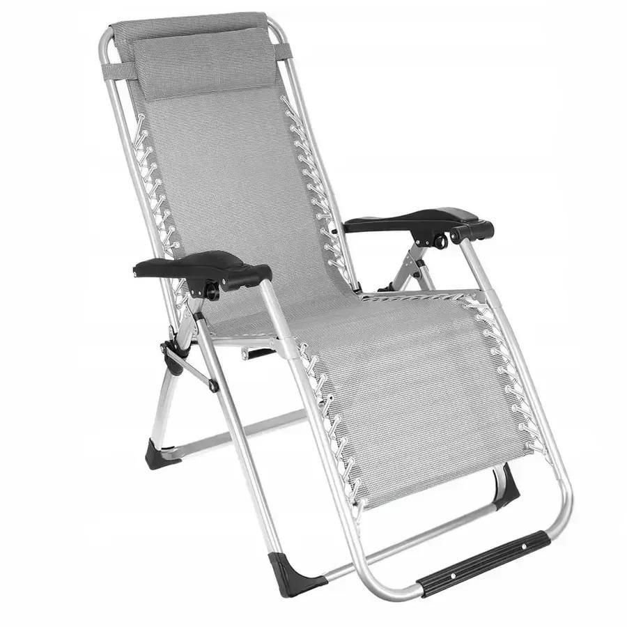 Шезлонг-лежак 173 см Серый