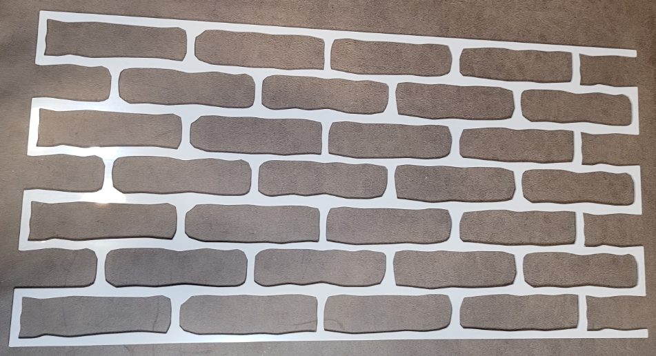 Трафареты для стен Dekorsten Рваный кирпич пластик 5 мм 95,3х46,5 см (508)