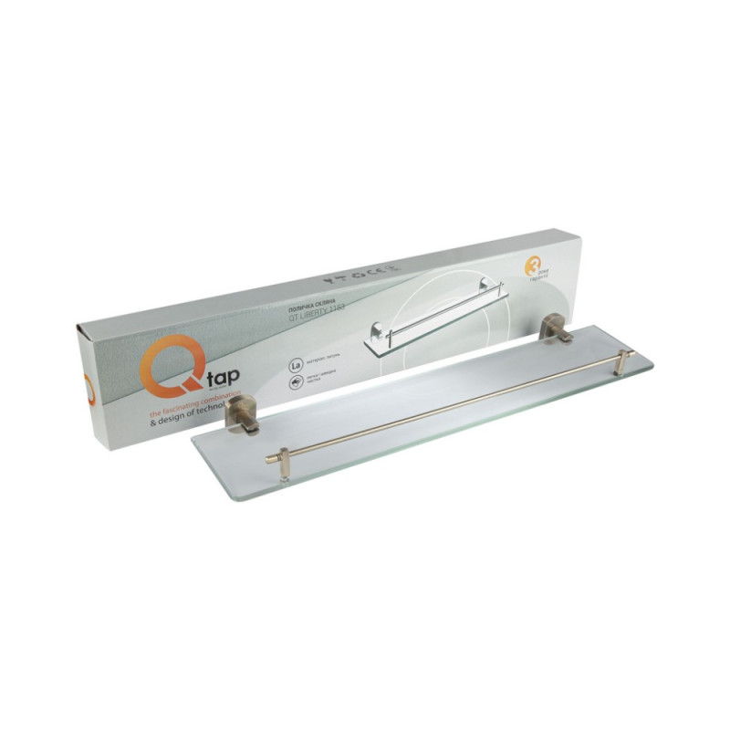 Поличка скляна Q-tap Liberty ANT 1153 - фото 4 Поличка скляна Q-tap Liberty ANT 1153 - фото 4