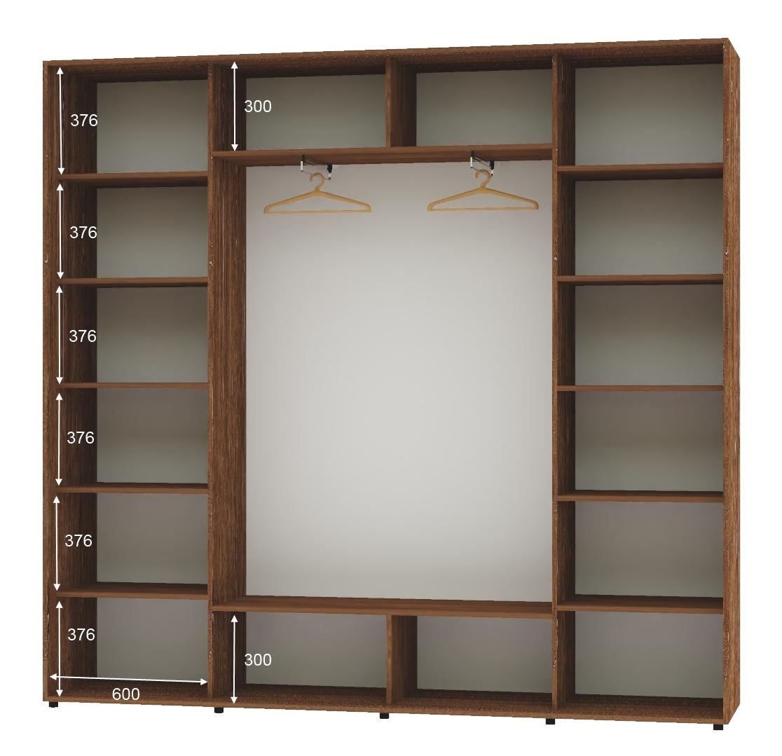 Шкаф-купе трехдверный Алекса ШК-05 ДСП 270х45х250 см Дуб винтаж - фото 2 Шкаф-купе трехдверный Алекса ШК-05 ДСП 270х45х250 см Дуб винтаж - фото 2