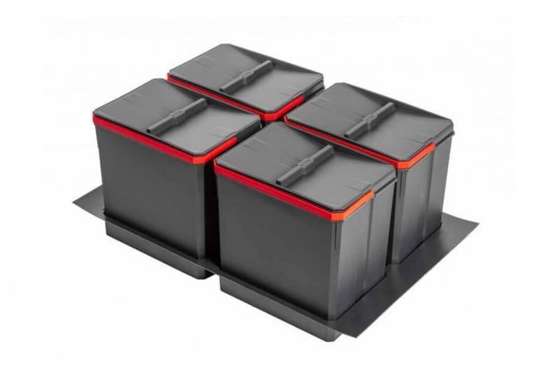 Сегрегатор AxiSpace 4 емкости 4х15 л 900 мм Графит (PB-AS-900-4X15L)