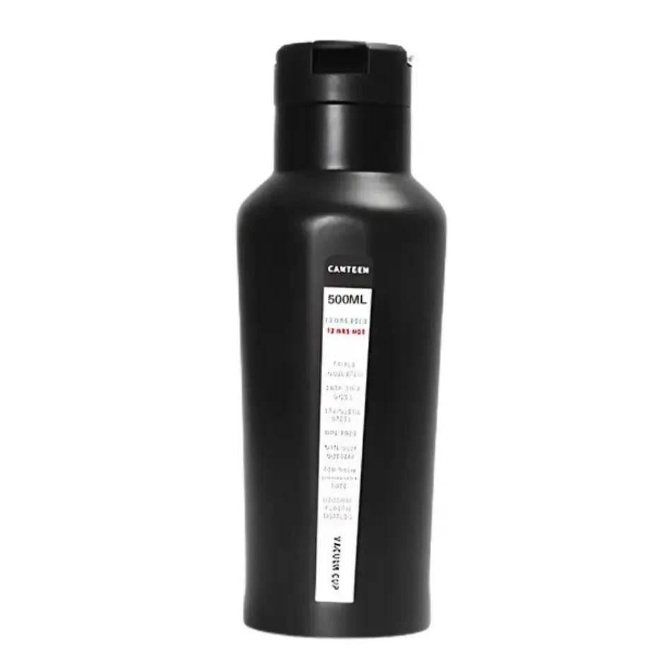 Термос RIAS XL-897 з карабіном і трубочкою 500 мл Black (3_07326)