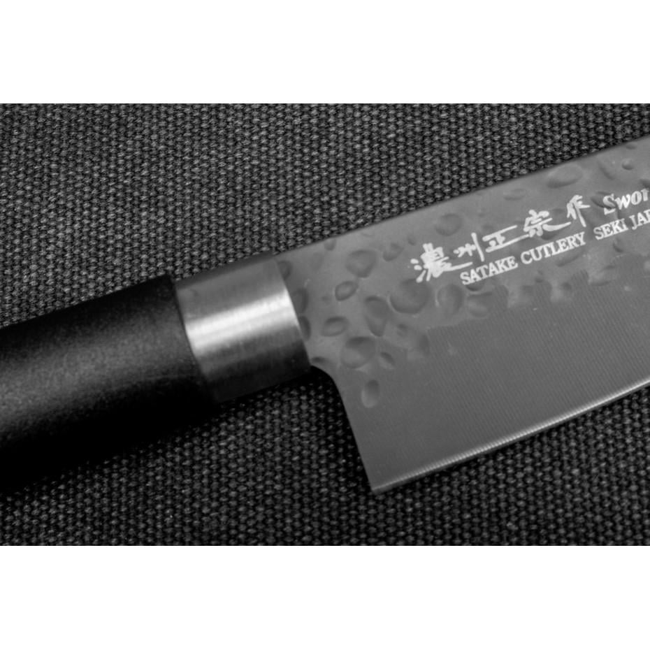 Нож кухонный Satake Swordsmith Сантоку 170 мм Black (805-735) - фото 4