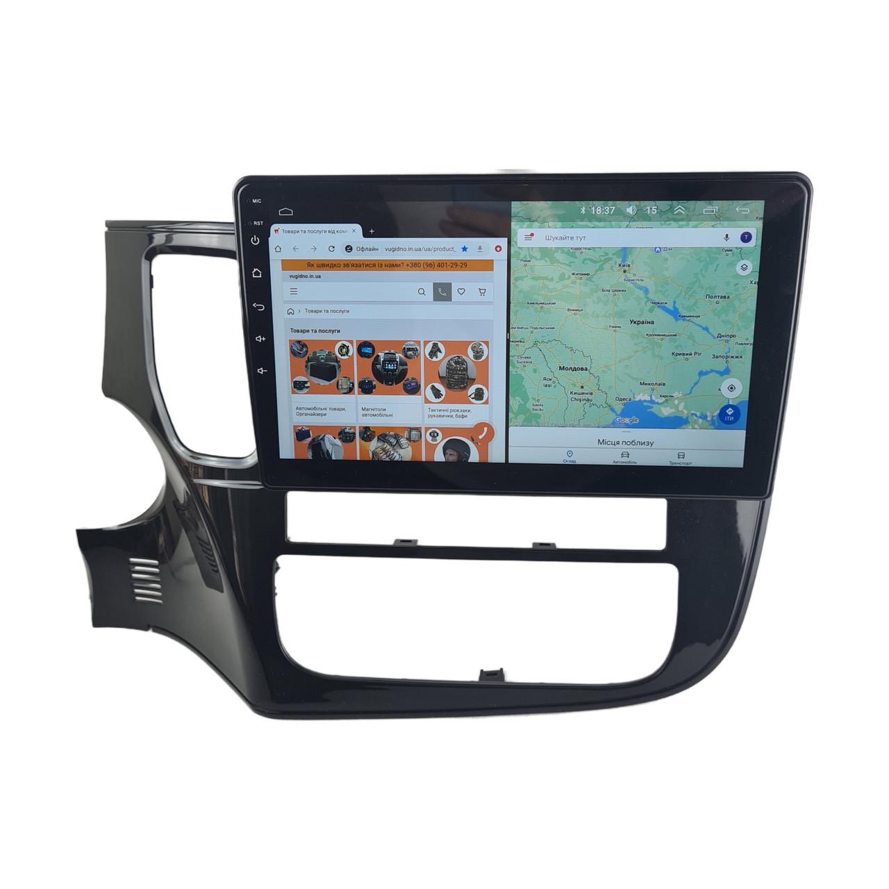 Автомагнитола для Mitsubishi Outlander 3 2012-2018 на Android 12+/CarPlay/8 core/XyAuto (М-МА3-10-М3)