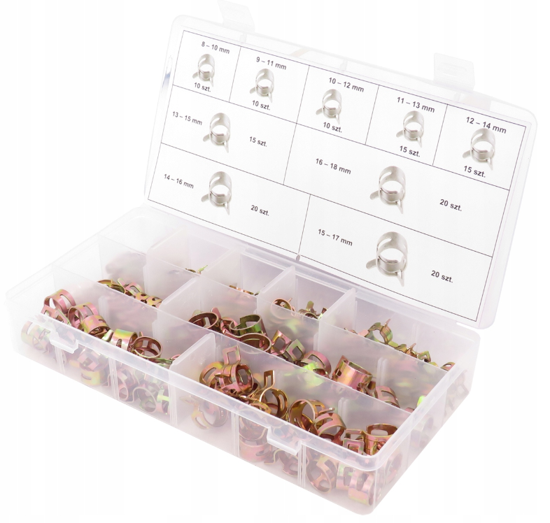 Набор хомутов пружинных Falon-Tech универсальные (23133384) Набор хомутов пружинных Falon-Tech универсальные (23133384)